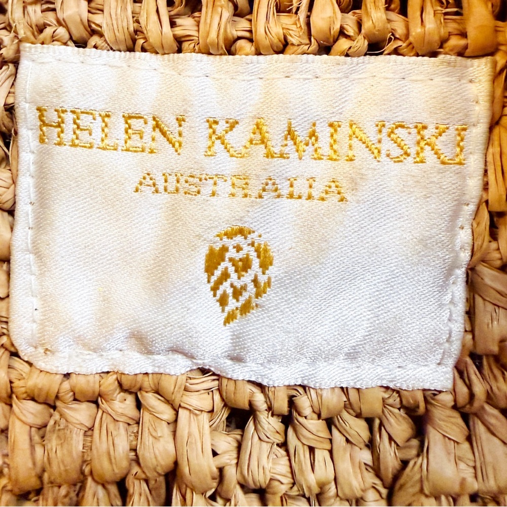 RARE Helen Kaminski Handwoven Raffia Bucket Bag - Vintage Australian Made - Picture 5 of 7